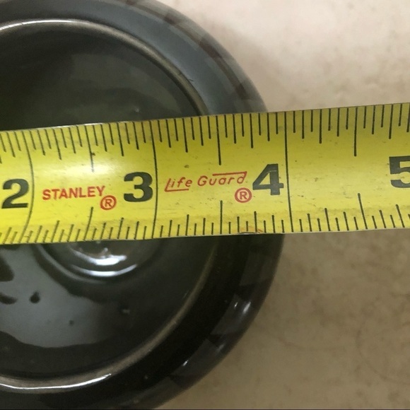 Mexican / pottery trinket dish with lid/ water color floral design - Picture 4 of 7